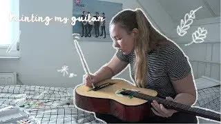 painting my guitar and trying to not get killed by my dad