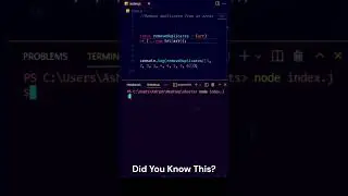 Remove all the duplicates in an array using Set Method in Javascript | Coding