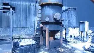 Стабильная работа газогенератора на щепе естественной влажности.