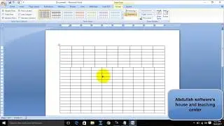 How to create a table in ms word