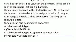 PL/SQL Variables, Constants, Bind Variables