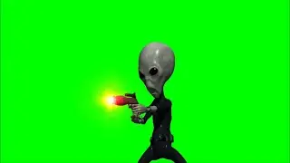 Green Screen Alien 3 / Alien Attacks / Alien Shoots / Alien Fires