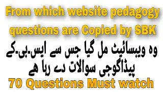 From which website SBK is copying pedagogy MCQs Questions | pedagogy MCQs questions for JVT EST JET