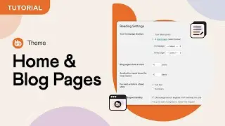 How to setup website home and blog pages within the Theme?