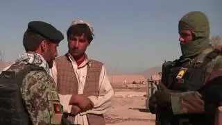 US & Afghan Air Force Security Forces Patrol