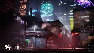 Cyberpunk Kyiv Environment | Unreal Engine | Game-Ready Assets