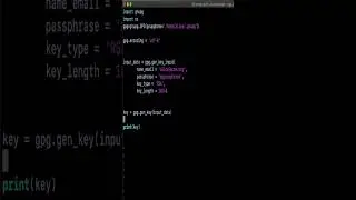 Generate a Public & Private Key in GnuPG & Raspberry Pi with Python  #shorts #python #programming