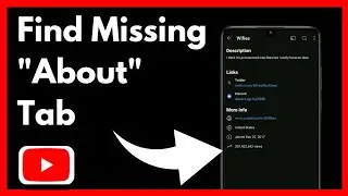 How To Find Missing About Tab On YouTube Channels | Easy Method (2024)