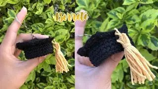 Birrete de graduación llavero tejido a crochet paso a paso 🎓