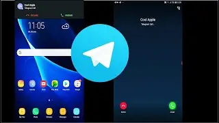 Samsung Galaxy Tab A screen video/ Telegram incoming call (social app)