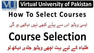 Virtual University Course Selection Fall 2023