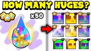 How many HUGE PETS with 50 HYPE EGGS in Pet Sim 99