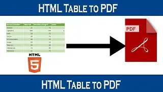 HTML Table to PDF/Print with Jquery