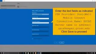 Windows 10 Sonicwall VPN
