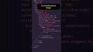 Learn how to use the AnimatedPositioned Widget in 