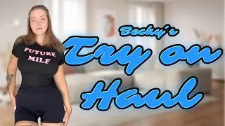 [4K] SEE-THROUGH TOPS WITH BECKY | TRY ON HAUL AT HOME