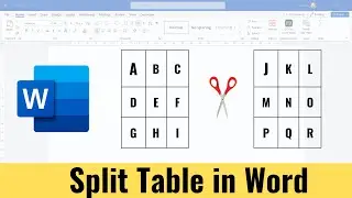 How to Split Table in Word MS Word