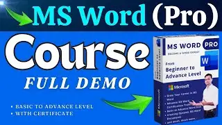 MS Word (Pro) Course Full Demo Video ✅ (Basic to Advance Level with Certificate)