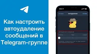 Как настроить автоудаление сообщений в группе (групповом чате) в Telegram