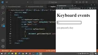 keyboard event in JavaScript | keypress event in JavaScript | JavaScript Tutorial in Hindi Part 54