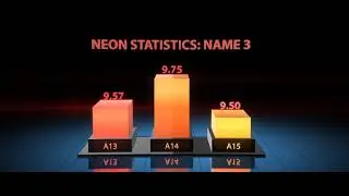 Neon Statistics Columns Graphs 3D | After Effects template