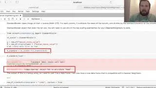 Using Standard Scaler to Preprocess a Data Set.