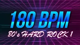 180 BPM - 80's Hard Rock - 4/4 Drum Track - Metronome - Drum Beat