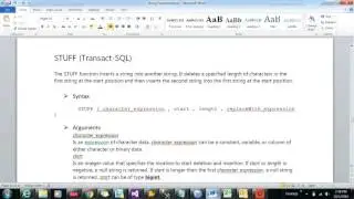 String Functions in SQL Server part-V || SPACE, STR, STUFF, SUBSTRING functions in SQL