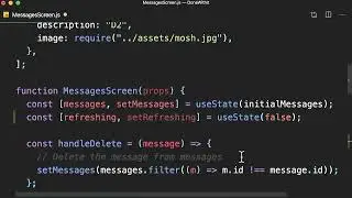 React Native | Fundamentals #57 - Implementing pull to refresh [By Mosh Hamedani]