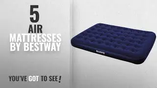 Top 10 Bestway Air Mattresses [2018]: Bestway Flocked Queen Airbed without Inflation Pump, 80 x 60 x