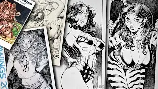 ARTHUR ADAMS: CONVENTION SKETCHBOOKS🥵BUSTY WOMEN, STAR WARS, COMIC BOOK HEROES AND MORE!