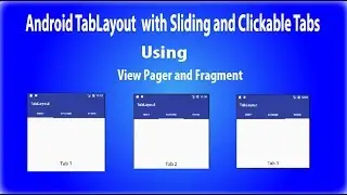 Android Material Design Tabs ( Tab Layout ) With Swipe and Click Listener