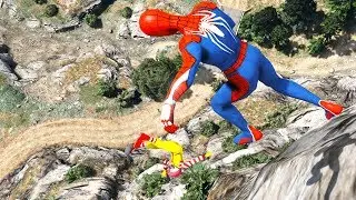 GTA 5 Crazy Mod CLIFF Jumps-Falls-Ragdolls [Euphoria physics | Funny Moments]