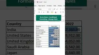 How to add Data Bars in Excel