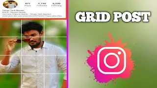 How To Post Grid Photo On Instagram | Instagram Square Post | Telugu Tech Naveen