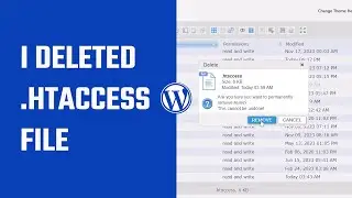 I deleted the .htaccess file #WordPress