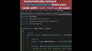 Removing UNUSED using statements AUTOMATICALLY in Unity