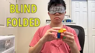 I solved a Rubik's Cube BLINDFOLDED??? | First Success on Cam