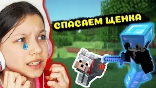 СПАСАЕМ ЩЕНКА в Minecraft Играю с ПОДРУГОЙ летсплей VIki Show