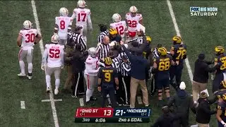 Fight breaks out in Ohio State vs Michigan game 2021 College Football