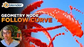 Beginner Geometry Nodes - Follow Curve Effect - Blender Tutorial