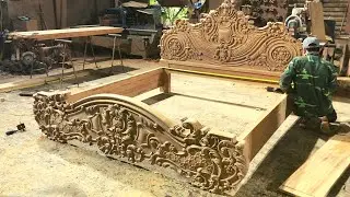 Woodworking Idea Monolithic Hardwoods For The Bed Extremely Unique // Ingenious Woodworking Skills!