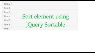 Sort element using jQuery sortable