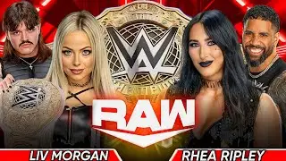 Liv Morgan w/Dominik Mysterio vs Rhea Ripley World Championship Full Match WWE Raw Highlights