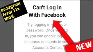 Fix Instagram Cant Log In With Facebook Problem Solve