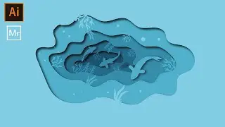 How to make Water Paper Cutout vector | Adobe Illustration | #speed  Art | Illustration Tutorial