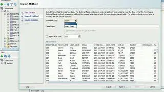 Importing an Excel file into Oracle database by using Oracle SQL Developer.