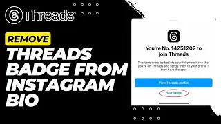How to Remove Threads Badge From Instagram Bio (2023)