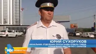 В Саратове мотоциклист сбил сотрудника ДПС