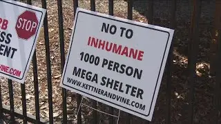 Homeless advocates rally against proposed mega shelter in Middletown